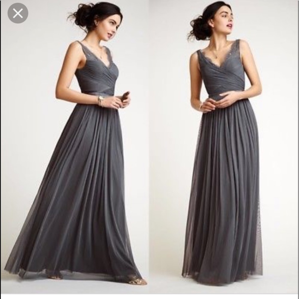 Grey BHLDN Fleur Dress